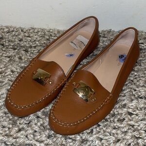 Kate Spade Carmen Leather Loafers with rubber soles